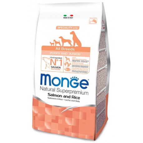 Monge All Breeds Puppy & Junior Salmone e Riso 12 kg