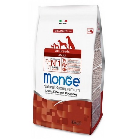 Monge All Breeds Adult Agnello, Riso e Patate 2,5 kg