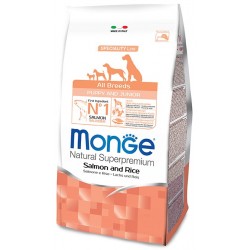 Monge All Breeds Puppy & Junior Salmone e Riso 12 kg