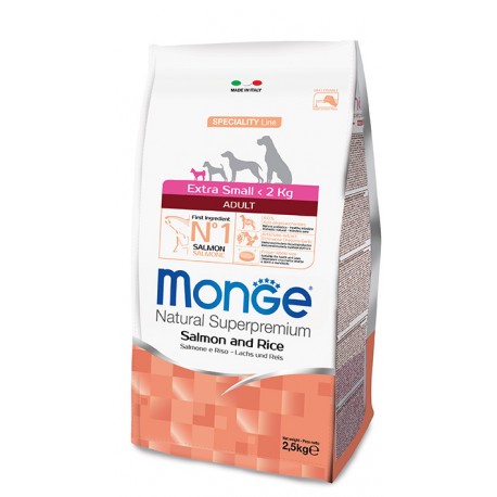 Monge Extra Small Adult Salmone e Riso 2,5 kg