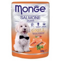 MONGE GRILL DOG BUSTE SALMONE 100GR