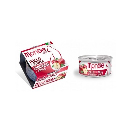 MONGE CAT FRUIT POLLO CON MELA 80GR