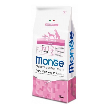 Monge All Breeds Adult Maiale, Riso e Patate 12 kg