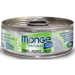 MONGE CAT NATUR TONNO POLLO 80GR