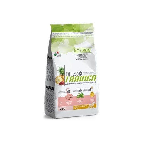 Fitness Trainer Adult Medium & Maxi Maiale, Piselli e Olio 3 kg