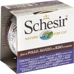 SCHESIR POLLO MANZO E RISO 85GR COOKING WATER