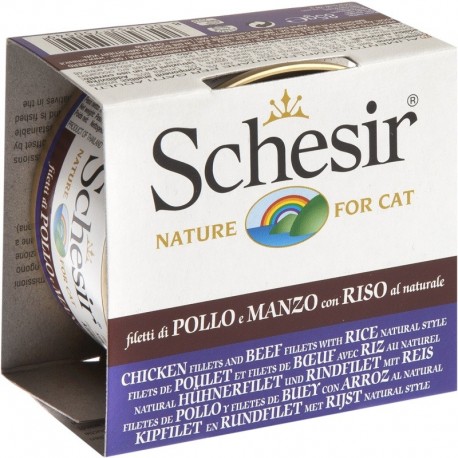 SCHESIR NAT POLLO MANZO E RISO 85GR