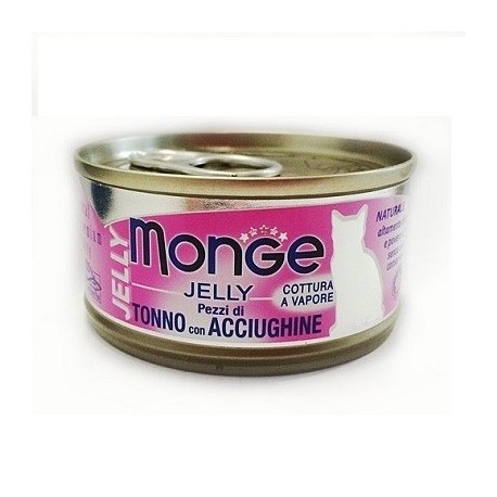 MONGE CAT JELLY TONNO/ACCIUGHE 80GR PEZZI