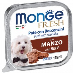 MONGE DOG FRESH MANZO 100GR