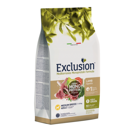 Exclusion Mediterraneo Adult Medium Breed Agnello 3 kg